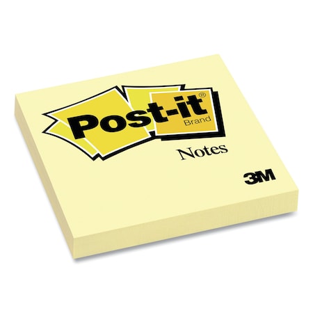 Post-It Original Pads in Canary Yellow, 3 x 3, 100 Sheets/Pad 654 YW